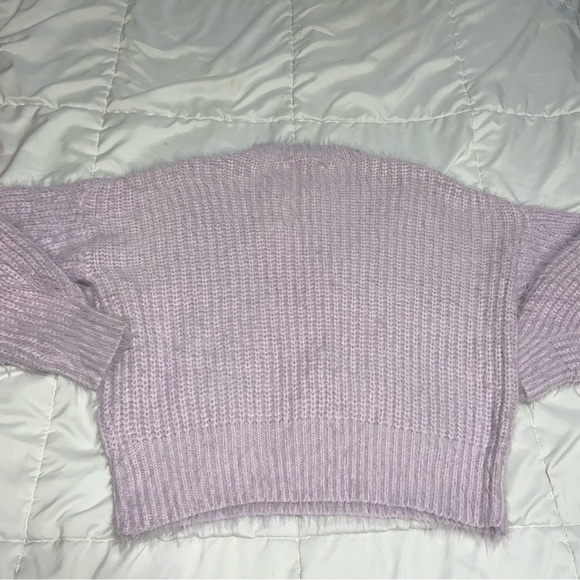Giani Bini Lavender Lilac Eyelash Chunky Knit Sweater Size Small - Picture 8 of 11